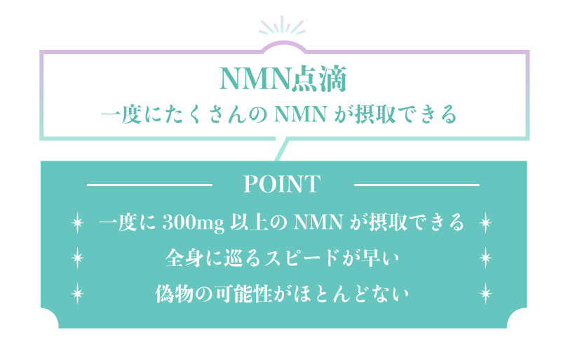 NMN点滴・注射とサプリメントの違い